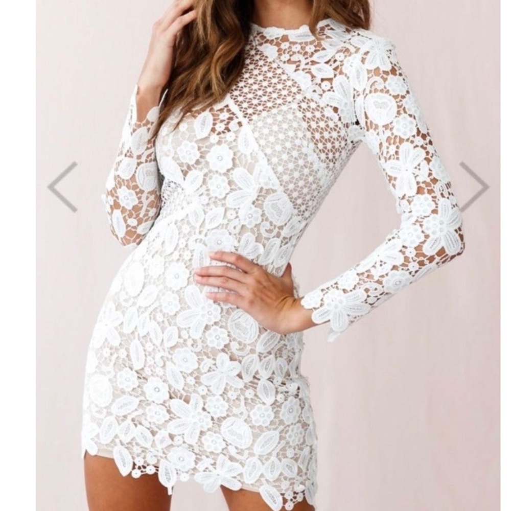 Selfie Leslie White Semi Formal Dress